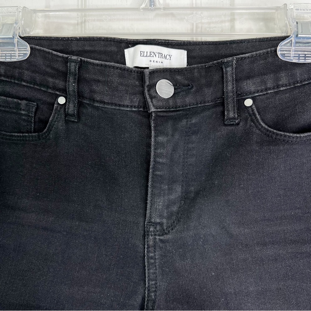 Ellen Tracy Refined Mid Rise Skinny Jeans in Faded Black Women’s Sz 4 - Picture 5 of 10